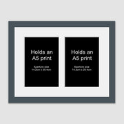 Picture Frame to hold A5 photos or prints in a Grey Wood Frame - Multi Photo Frames